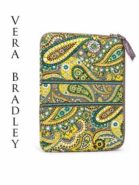Vera Bradley Quilted Paisley Laptop Sleeve Case Boho Floral Zip Padded Bag